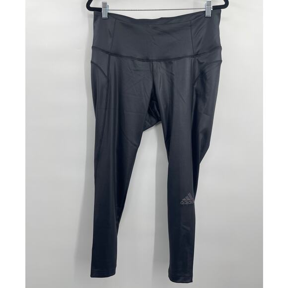 Adidas Womens UFORU X Zoe Saldana Aeroready Leggings Tights Black NEW 1X - Picture 1 of 9